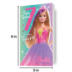 Barbie Age 7 Birthday Card Official Product