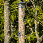 All Weather Premium Giant 6 Port Wild Bird Seed Feeder, 700g Capacity | Set of 1 | Grey