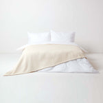 Organic Cotton Waffle Blanket/ Throw | 178cm x 228cm | Natural