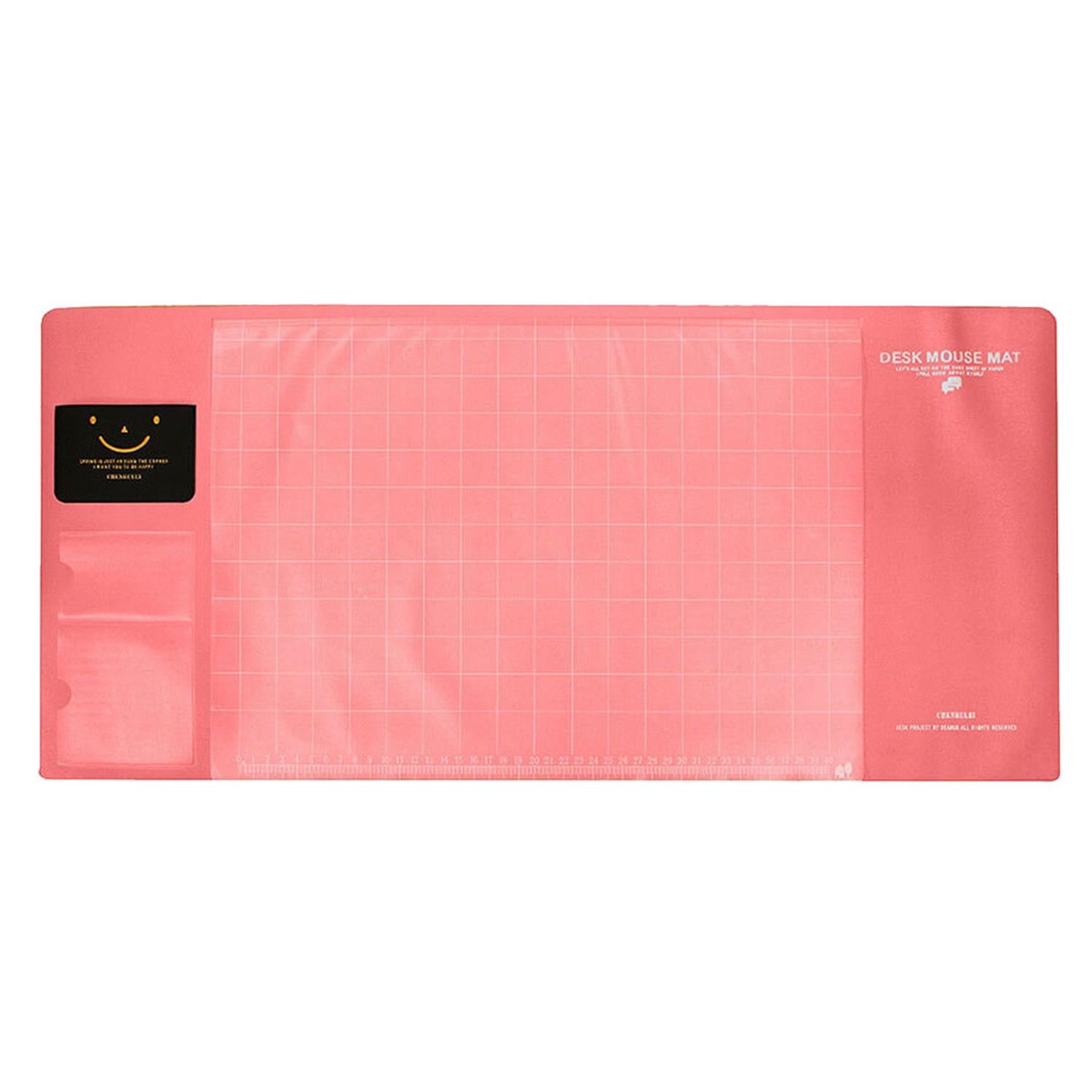 Multifunctional & Eco-friendly Office Desk Mouse Mat Pvc+ds Material | Pink