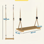 AIYAPLAY Swing Seat With Adjustable Wooden Seat For Kids