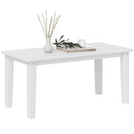 Hdpe Rectangle Garden Coffee Table, Slatted Outdoor Table