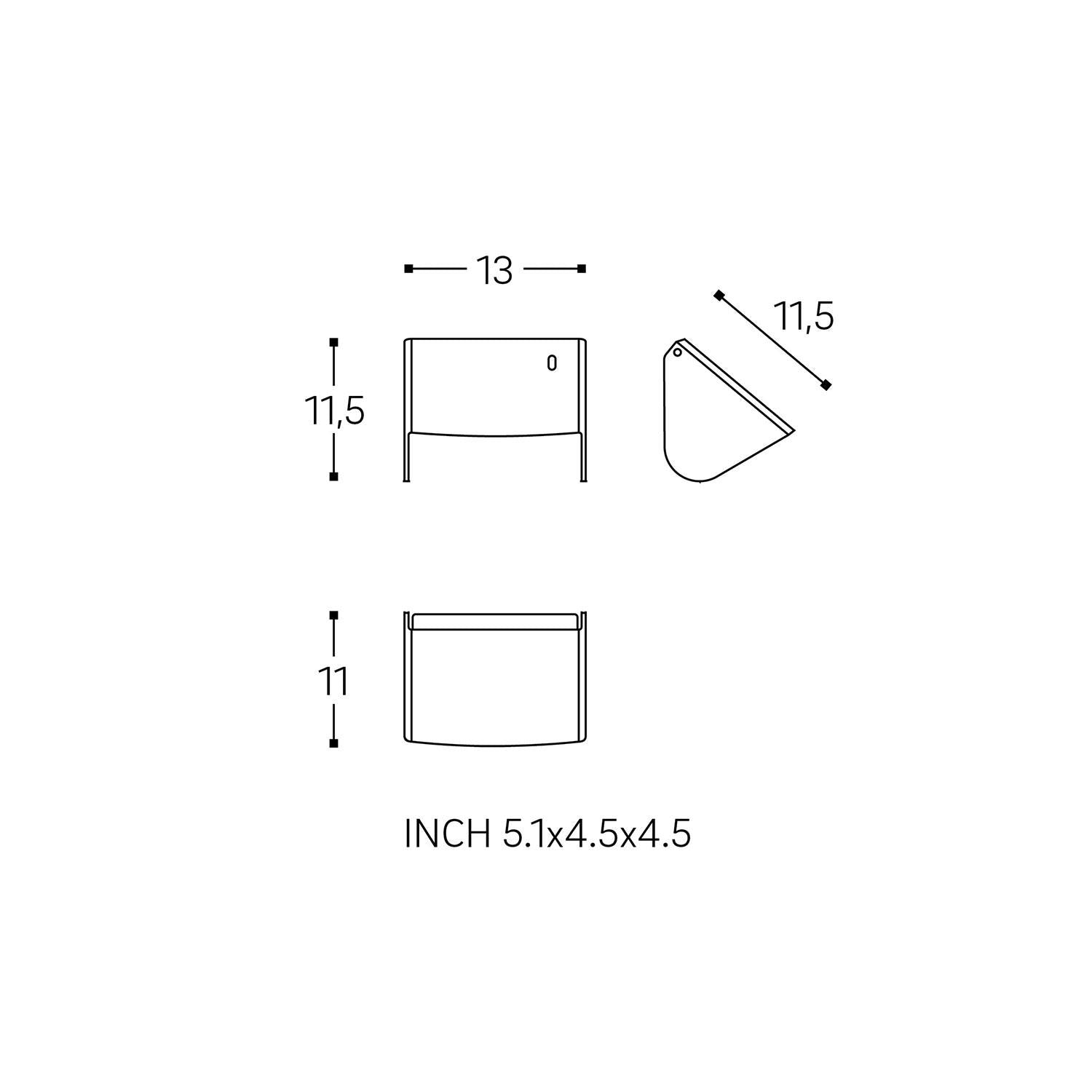 Toilet Roll Holder, Wall-mounted, 11,5 Cm. Collection Bwc | Matte White
