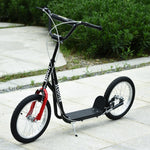 90-96cm Kids Kick Scooter W/ Adjustable Handlebar Inflatable Wheels | Black