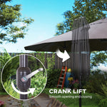 4.6m Double-sided Sun Umbrella W/ Crank