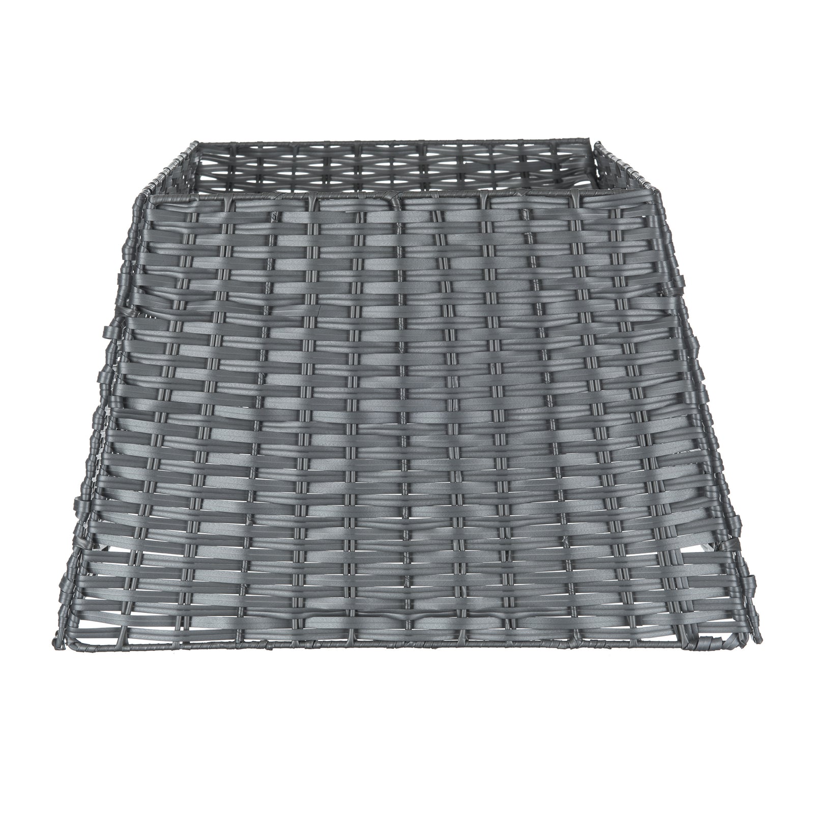 Grey Rattan Christmas Tree Skirt Durable Foldable Basket