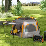 Instant 2/3/4 Person Dome Tent, Hexagonal | Light Grey