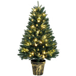 HOMCOM Realistic Xmas Tree With 80 Lights, Green