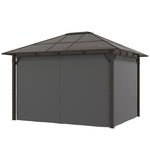 3x3.6m Hardtop Gazebo With Polycarbonate Roof