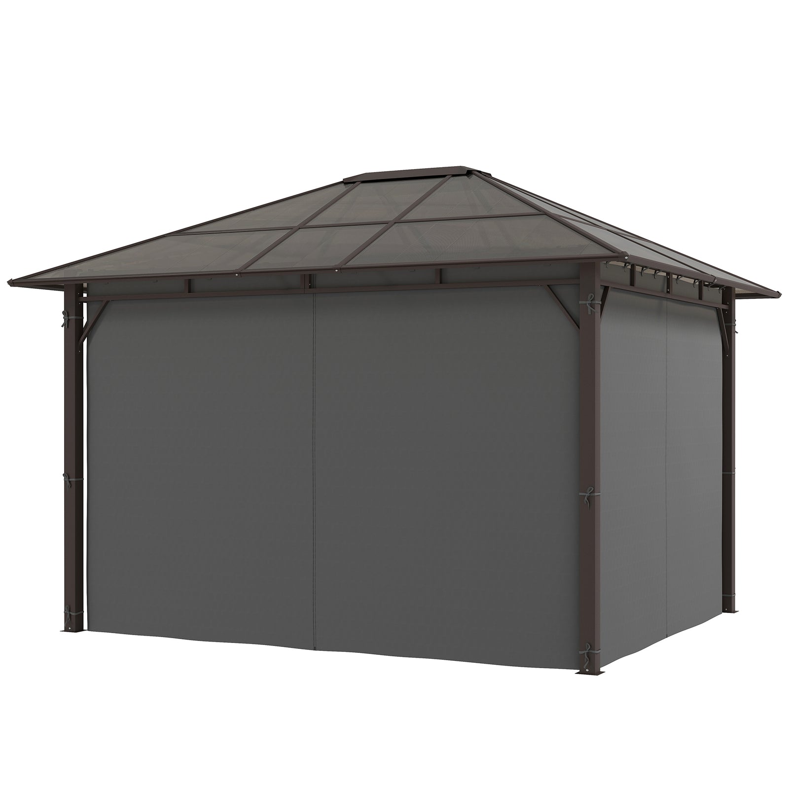3x3.6m Hardtop Gazebo With Polycarbonate Roof