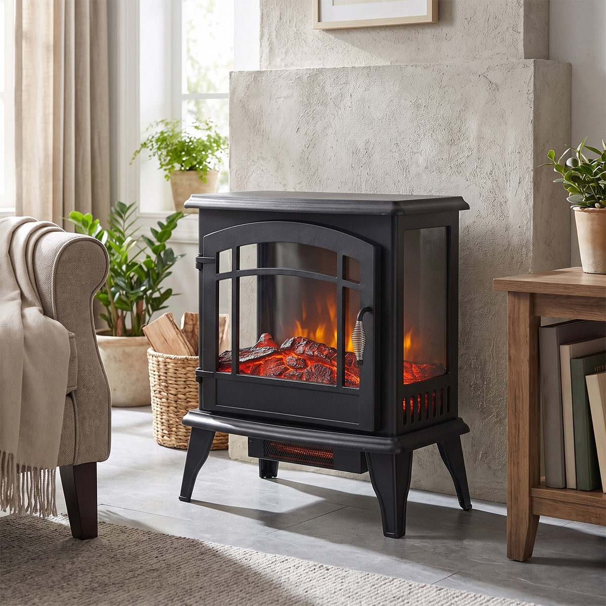 Breeins Freestanding Electric Fireplace Stove