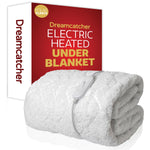 Deluxe Electric Blanket Fully Fitted Polar Fleece Heated Bed Underblanket 3 Heat Settings | Single | White