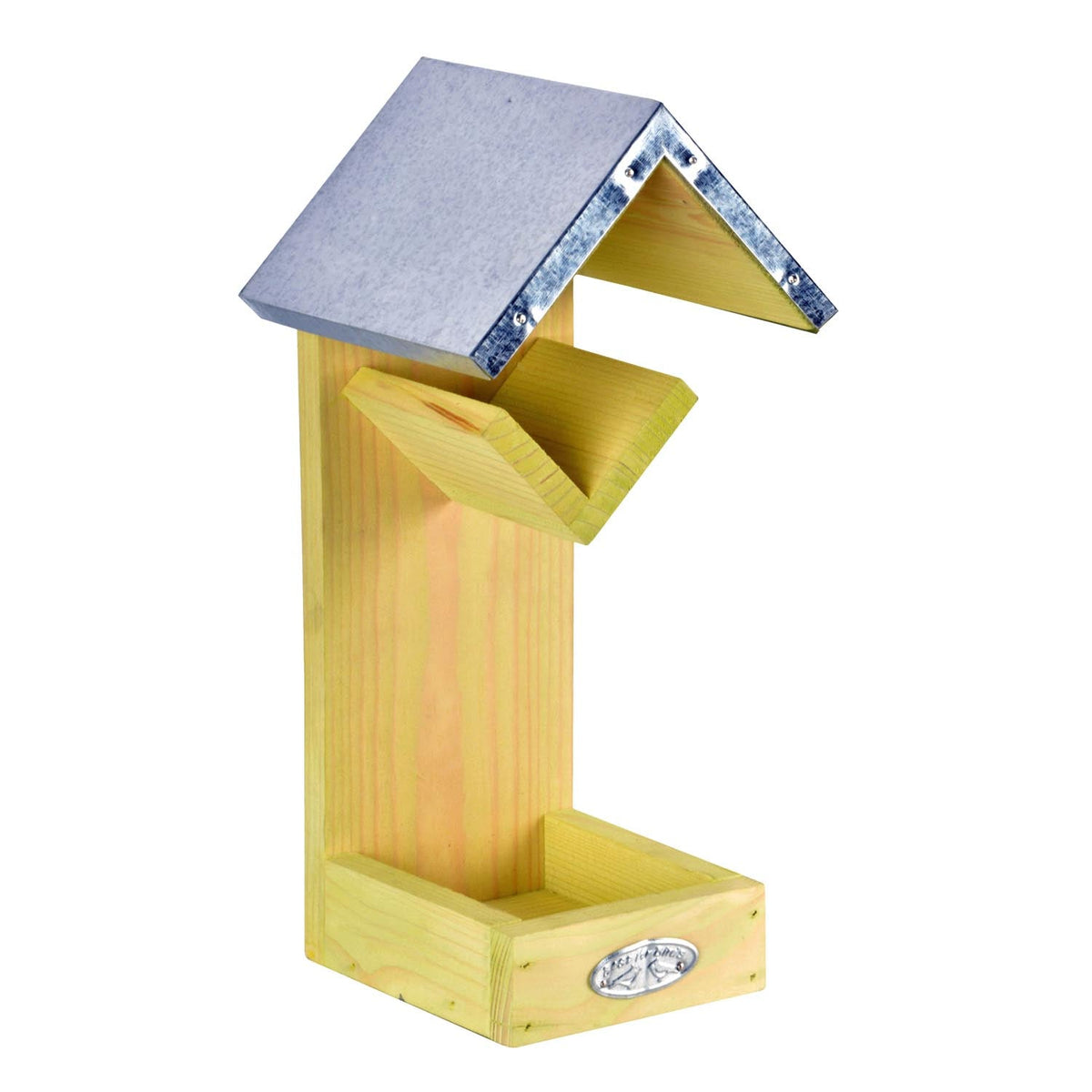 Peanut Butter House With Feeding Tray (fsc Timber, Galvanised Roof) | Beige