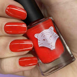 Vegan & Natural Nail Polish Long-lasting Shine, 206 Orange Red