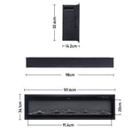40 Inch Electric Fireplace With Remote 12 Flame Colours 1500w