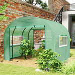 Polytunnel Greenhouse W/ Uv-resistant Pe Cover, Grow House | Large | Green