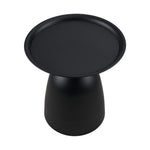 Modern Minimalist Cold-rolled Steel Side Table | Black