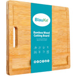 BlauKe Wood Cutting Board For Kitchen 43x32cm - Extra Large Bamboo Cutting Board With Juice Groove, Butcher Block, Chopping Board