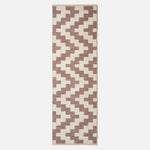 Malina Brown & Natural Kilim Cotton Rug | 200cm | Natural