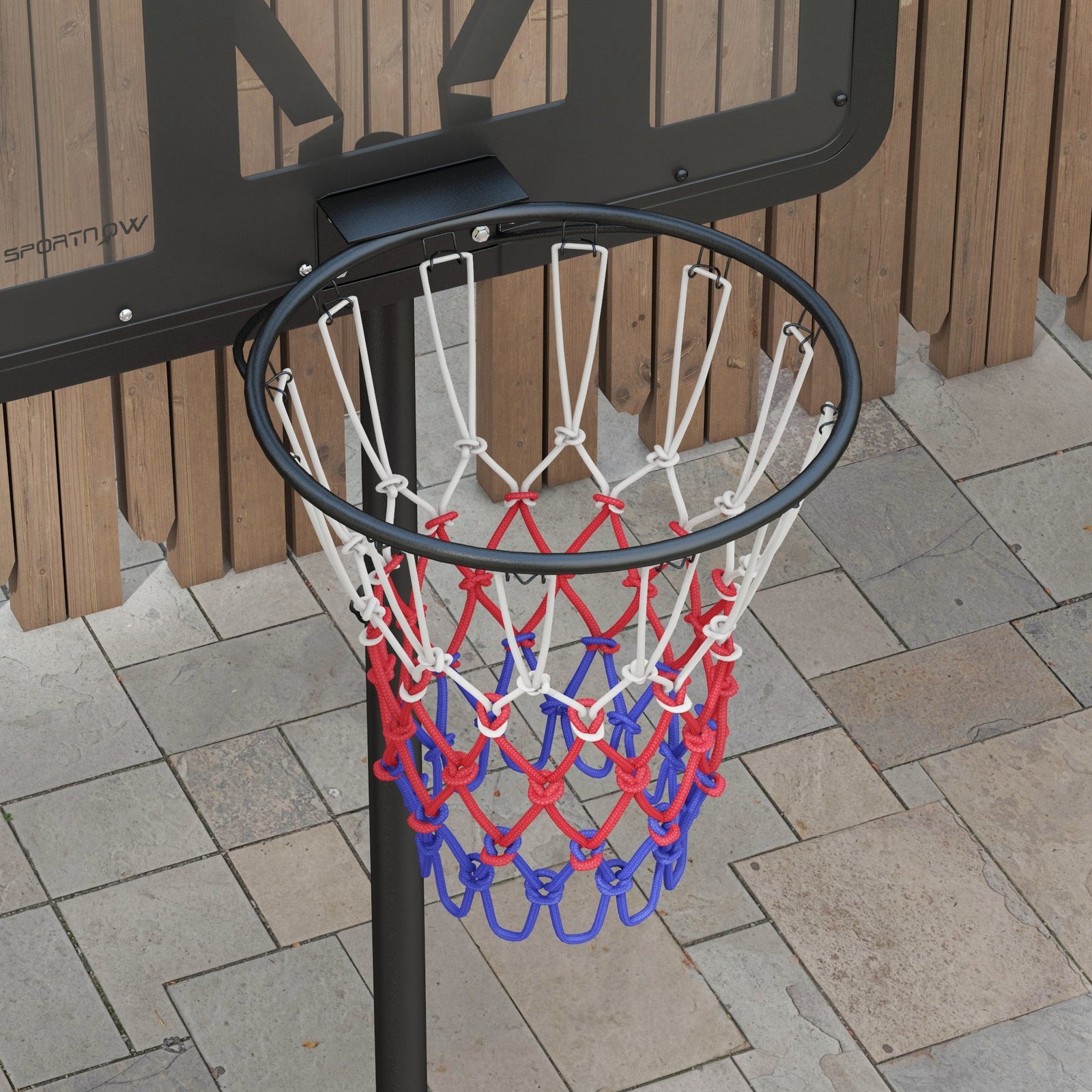 1.7-2.3m Adjustable Basketball Hoop And Stand | Black