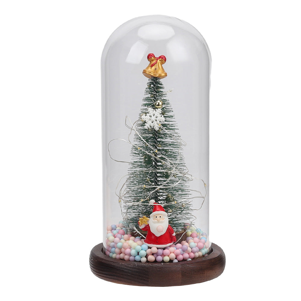 Led Glass Dome Christmas Tree Tabletop Decoration