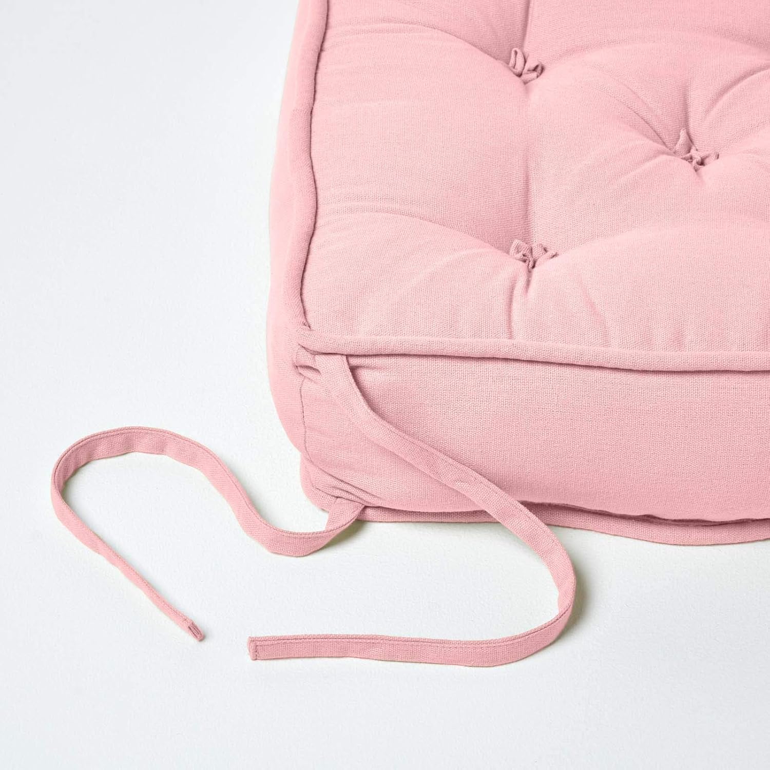Cotton Dining Chair Booster Cushion | 40cm x 40cm | Pink