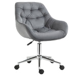 Velvet Home Office Chair Adjustable | Dark Gray