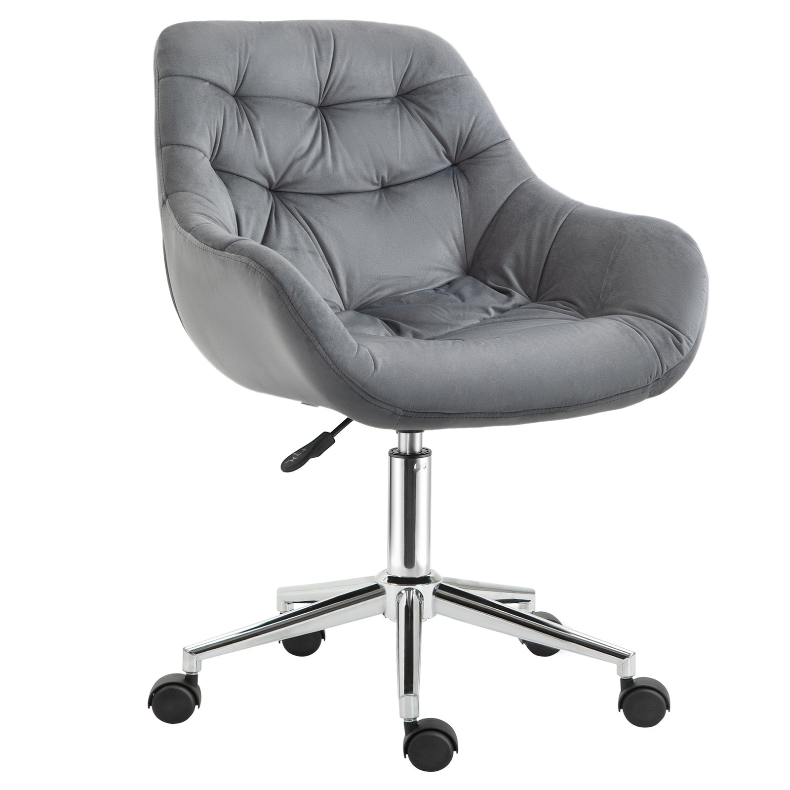 Velvet Home Office Chair Adjustable | Dark Gray