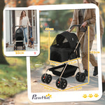 3 In 1 Pet Stroller With Detachable Carrier For Mini Dogs | Black