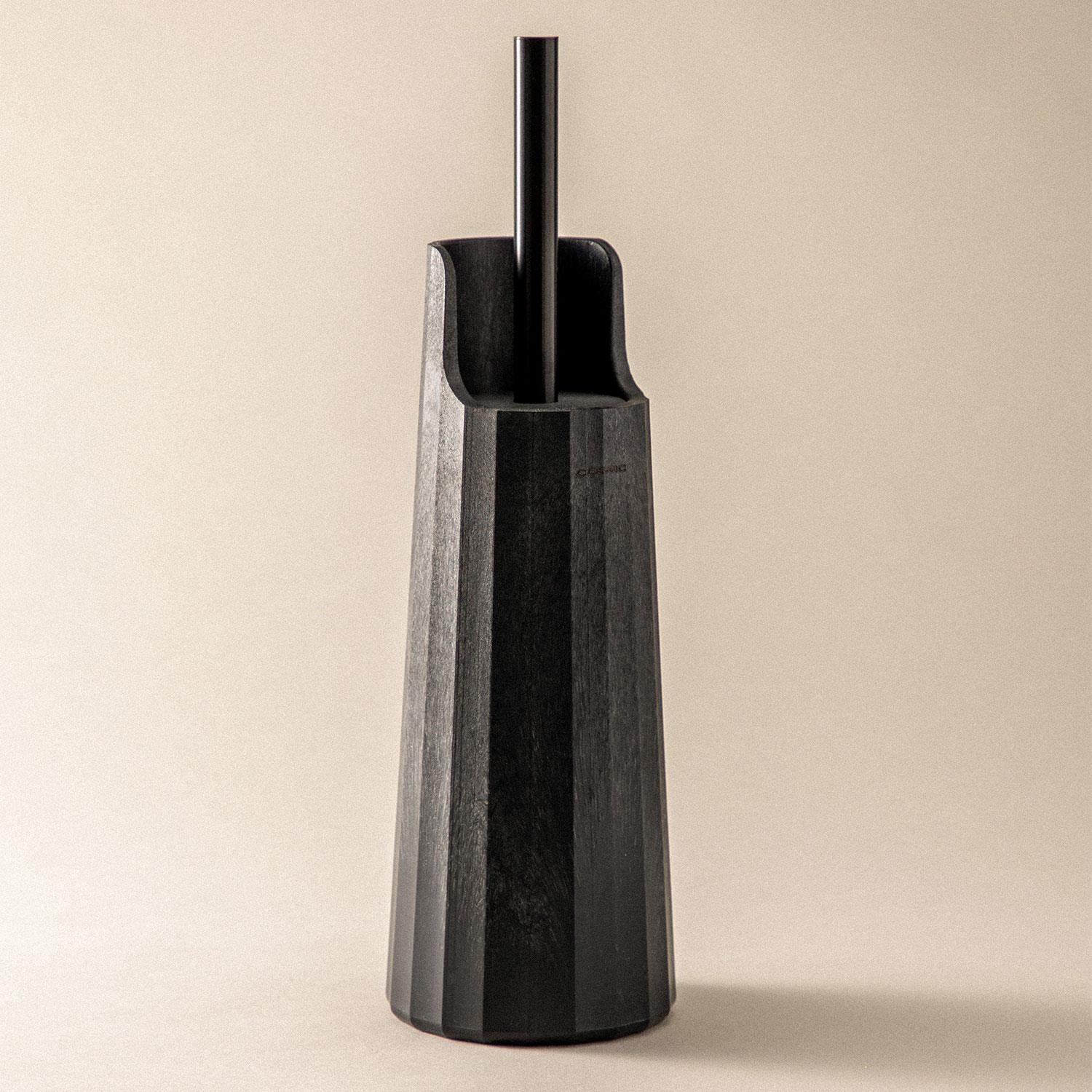 Toilet Brush, Black Design, Recycled Materials, Avenir Collection
