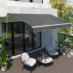 4x2.5m Retractable Manual Awning, Crank Handle