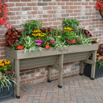 Raised Wooden Planter - Medium Wall Hugger | Grey