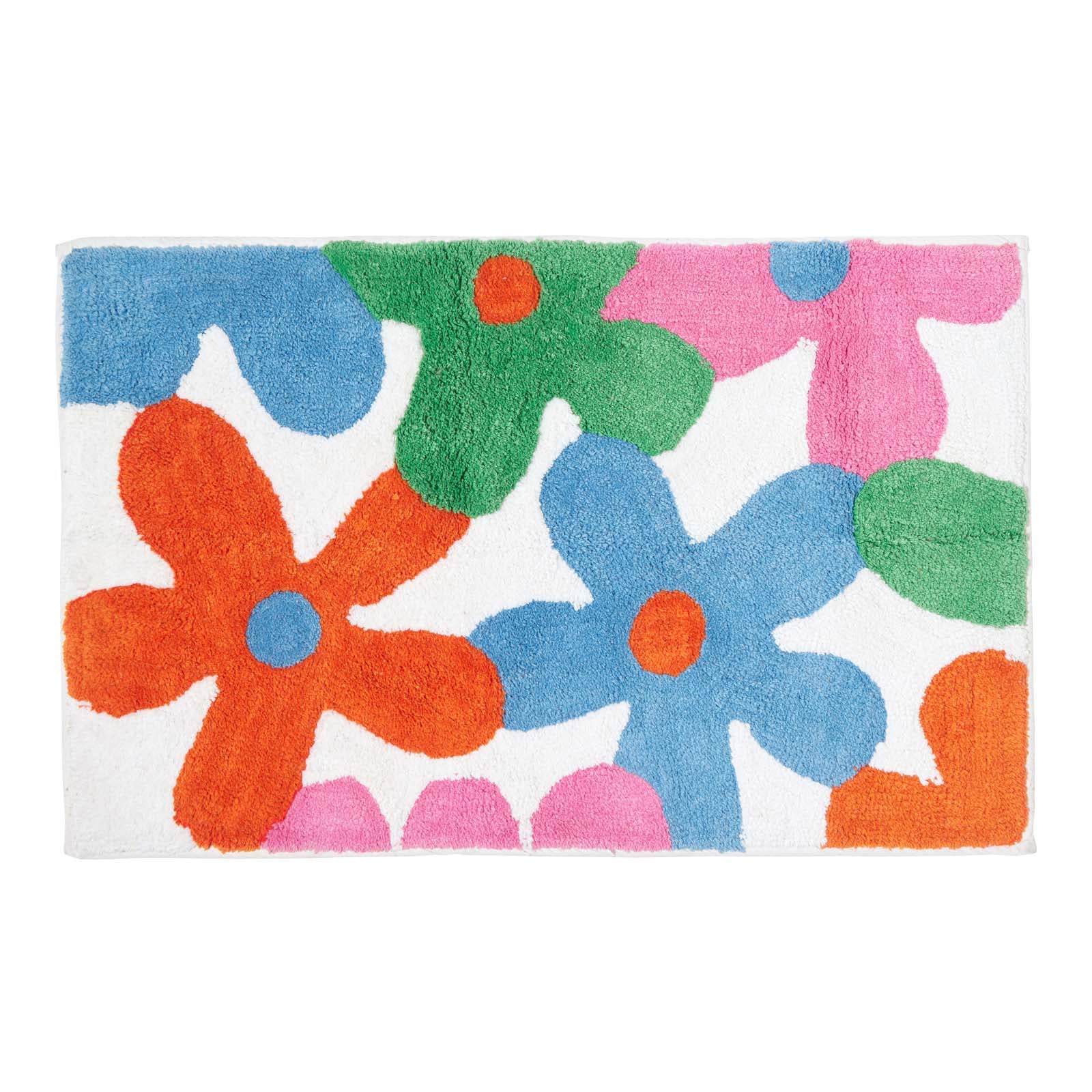 Cotton Tufted Multi Colour Floral Children Rug