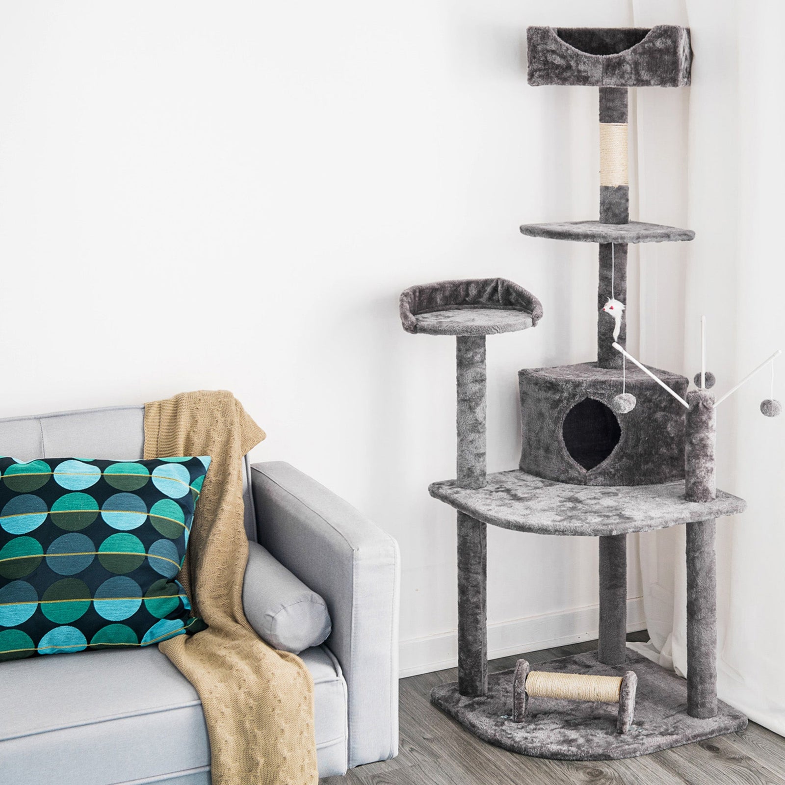 4 Tier Cat Activity Tree And Scratching Post