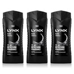 Black 12h Refreshing Energy Boost Shower Gel Bodywash, 3x 500ml