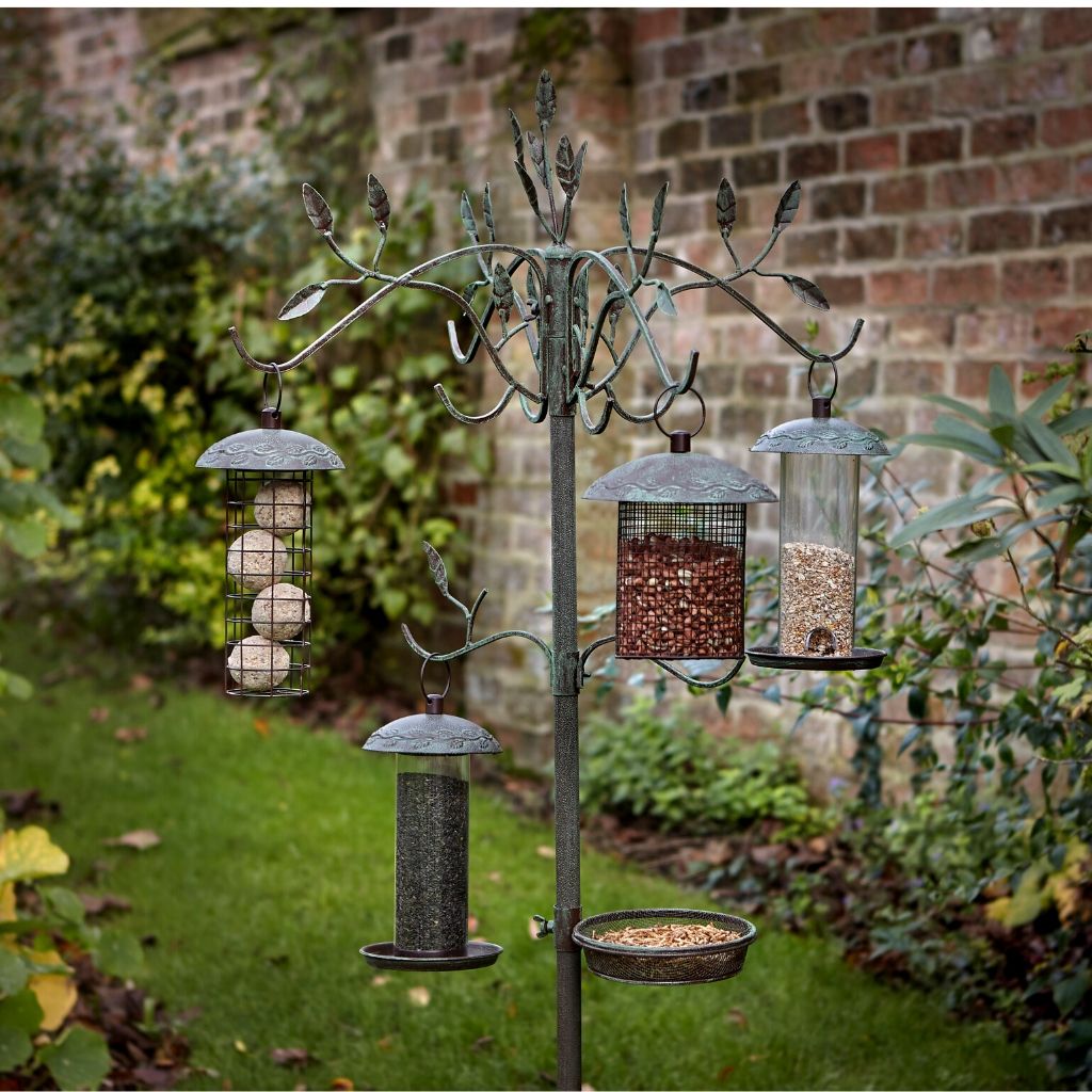 Secret Garden Dining Station - 2m Metal Bird Feeding Station | Grey