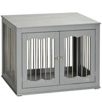 Dog Crate Furniture W/ Three Doors, Locks, Latches