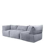 Tetra Cord 3pc Sofa Set | Charcoal