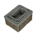 Grey Scandi Storage Basket With Grey Lining | Set-of-4 | Gray