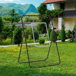 Foldable Football Rebounder Net With Adjustable Angles | Black