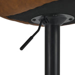 Set Of 2 Pu Leather Counter Swivel Height Bar Stools For Pub Dining Room