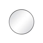 50cm/70cm Diameter Simple Round Metal Framed  Bathroom Wall Mirror | 50cm x 50cm | Black
