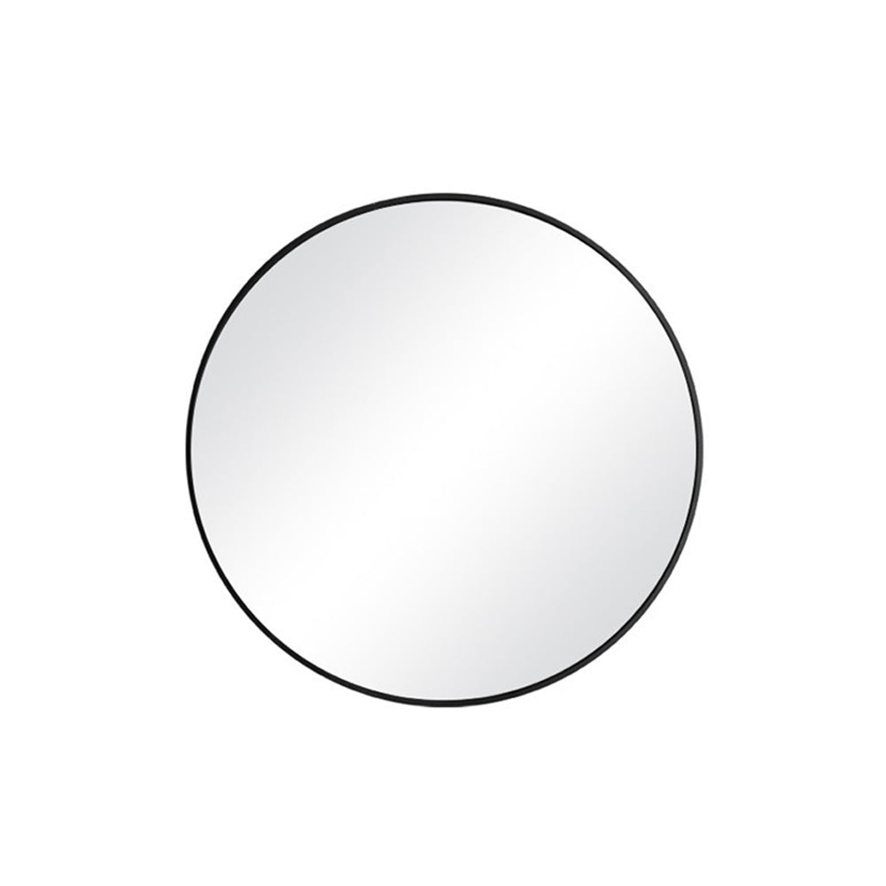 50cm/70cm Diameter Simple Round Metal Framed  Bathroom Wall Mirror | 50cm x 50cm | Black