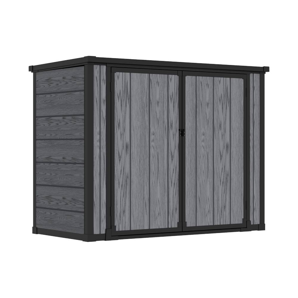 Garden Tool Bicycle Storage Shed Wood Grain Design
