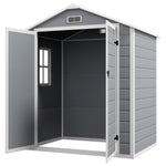Garden Shed 6'x4.5' Plastic Tool Storage House W/ Doors