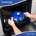 Cast Iron Dutch Oven Casserole Pot With Lid - 20cm (2l)  | Dark Blue