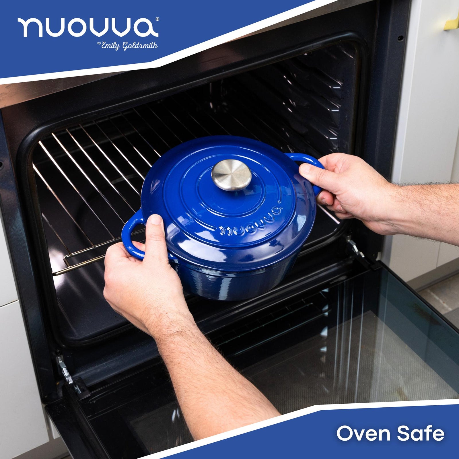 Cast Iron Dutch Oven Casserole Pot With Lid - 20cm (2l)  | Dark Blue