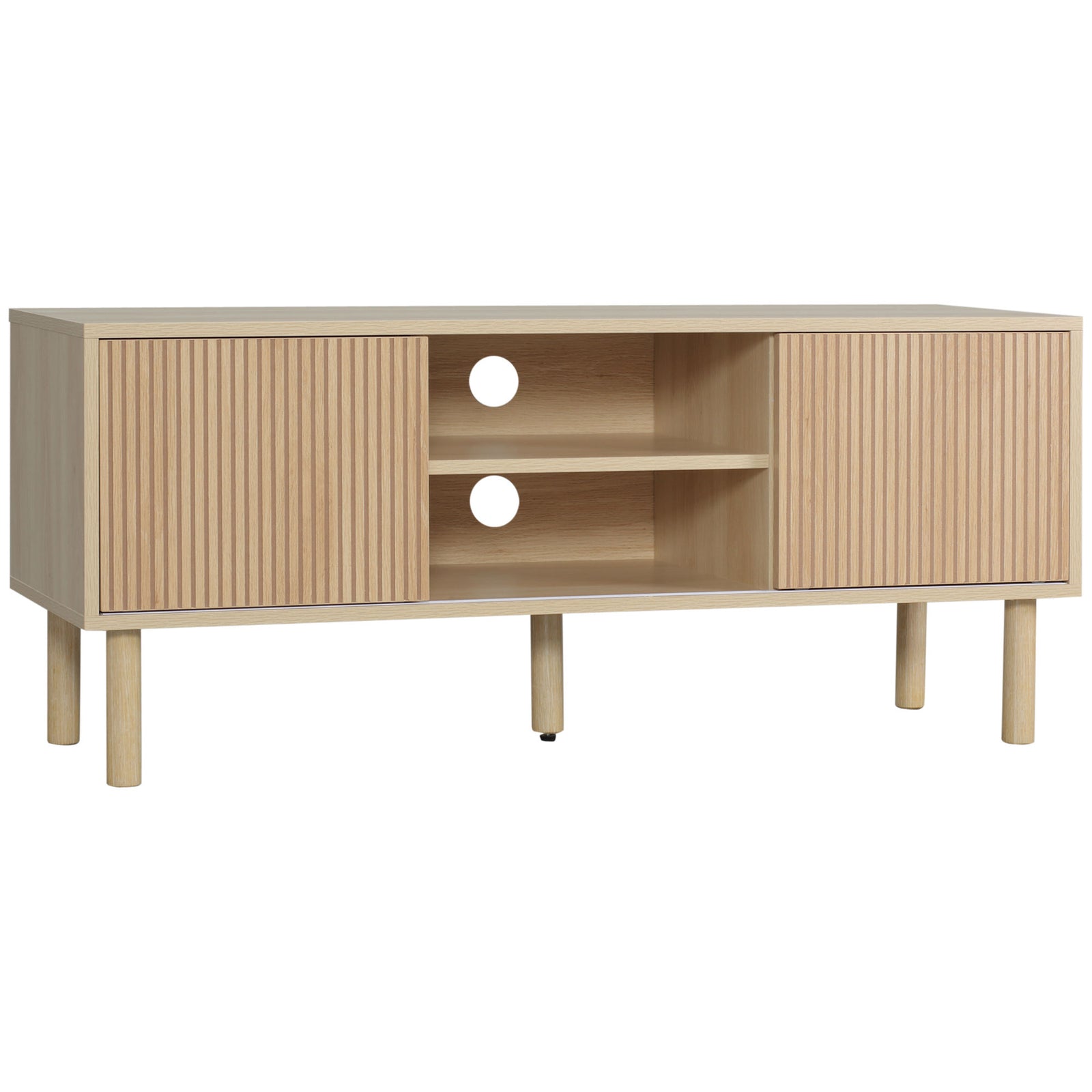 Tv Stand Cabinet For Tvs Up To 50" With Sliding Doors