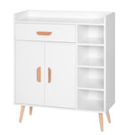 Side Cabinet With Storage Drawer For Hallway Kitchen White