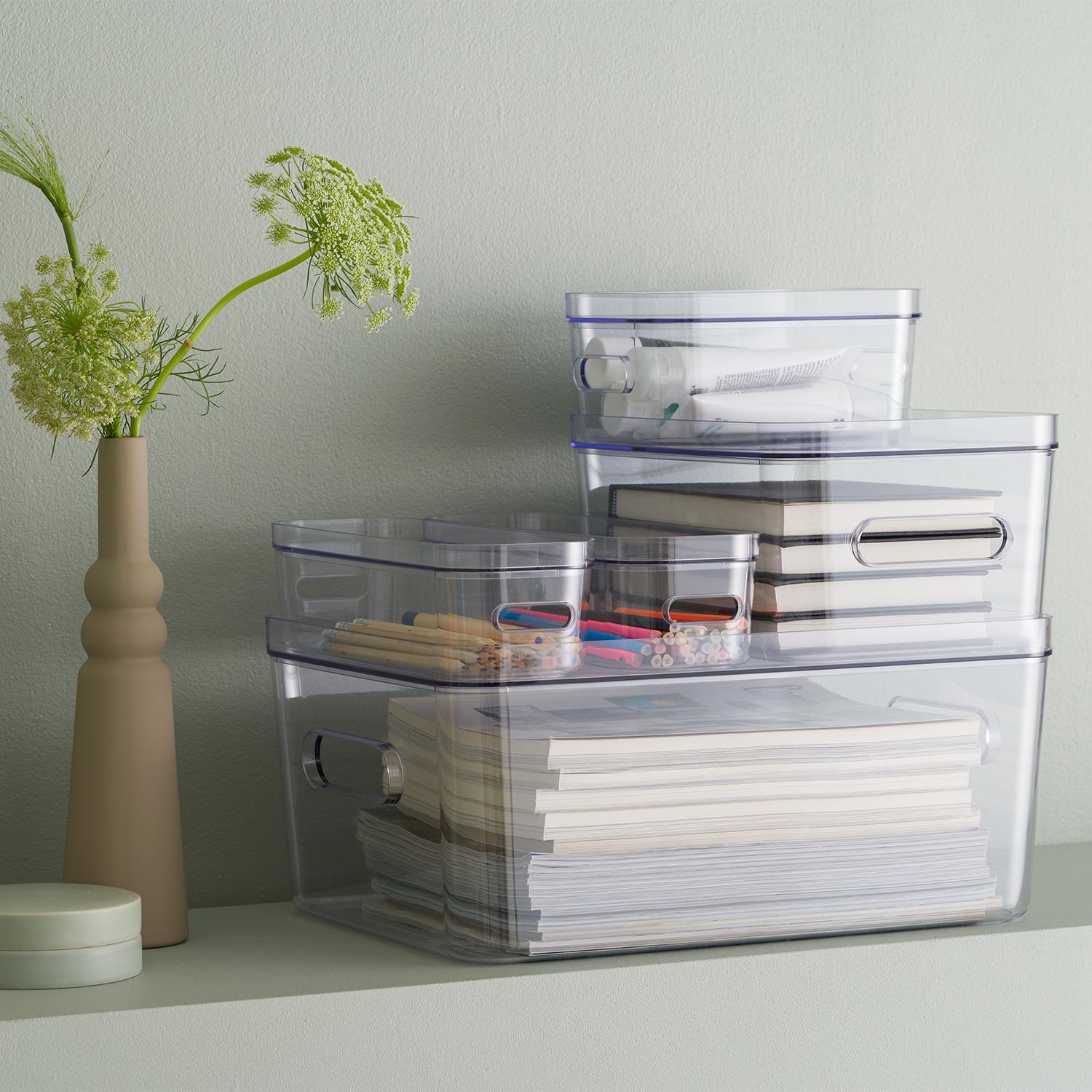 Compact Clear Storage Box Transparent & Bpa Free, Large - 15.4 Litres